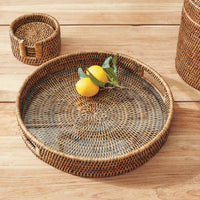 Design Shop Burma Rattan Round Serving Tray