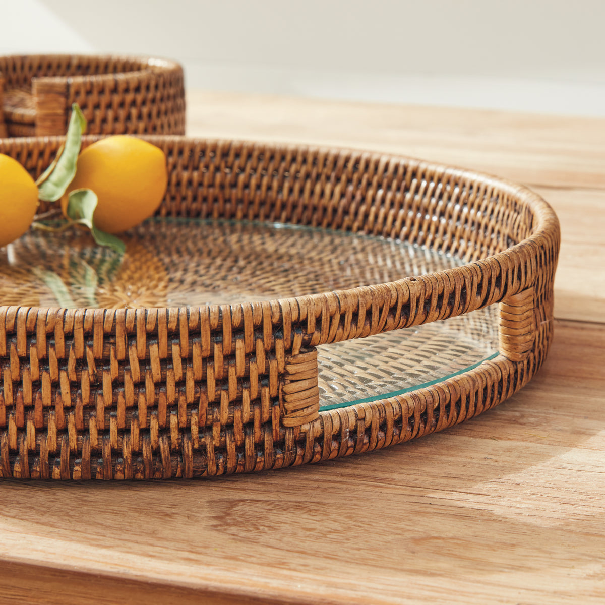 Design Shop Burma Rattan Round Serving Tray