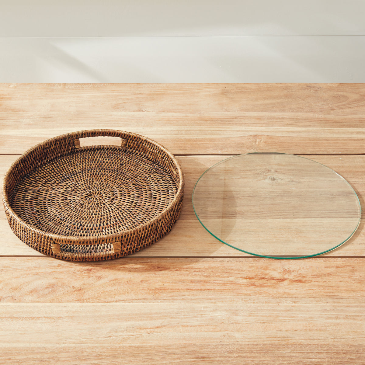 Design Shop Burma Rattan Round Serving Tray