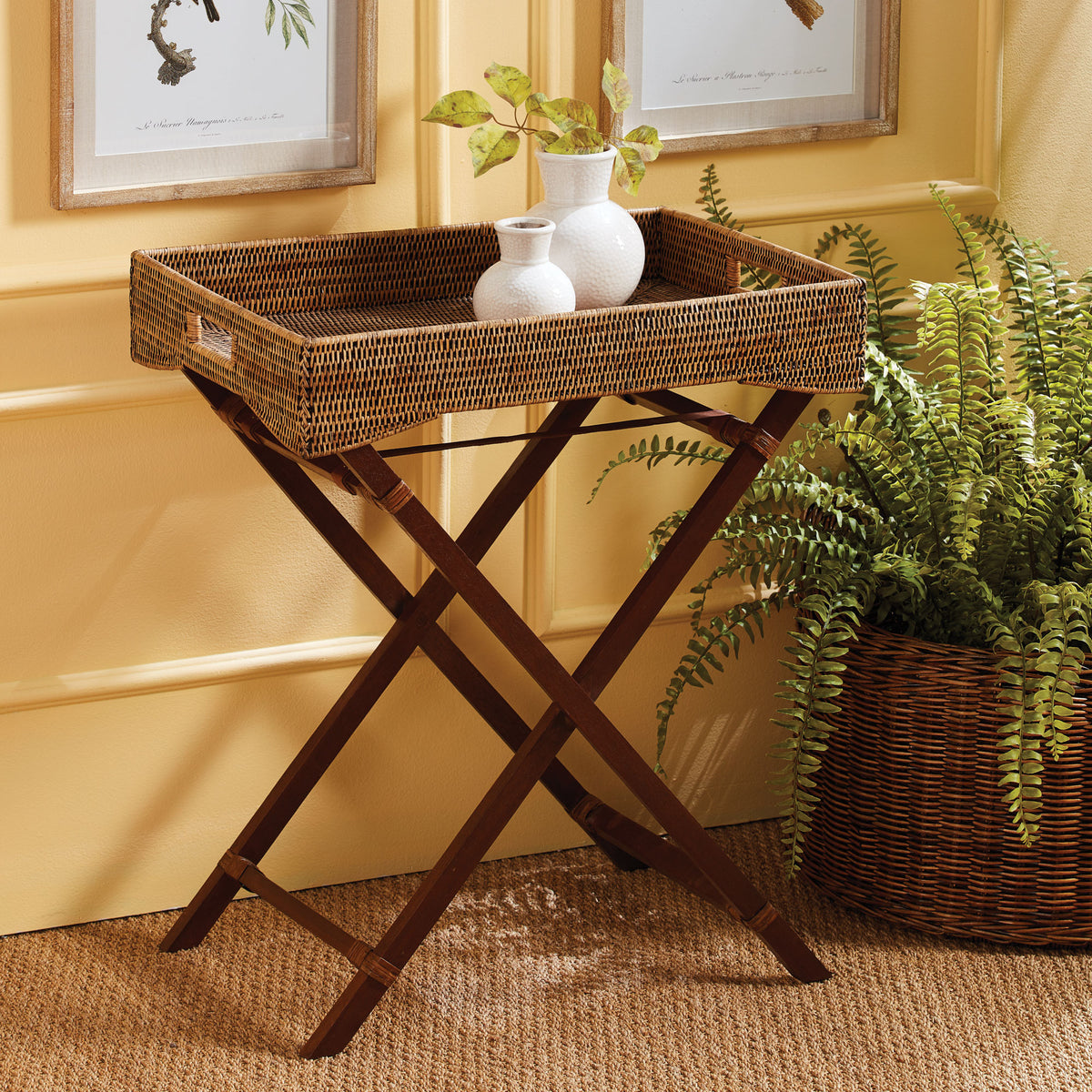Design Shop Burma Rattan Butler Tray Table