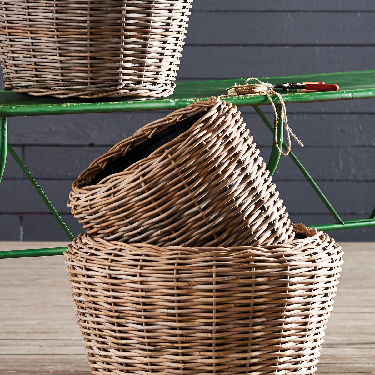Design Shop Woven Dry Basket Planter 17.75"