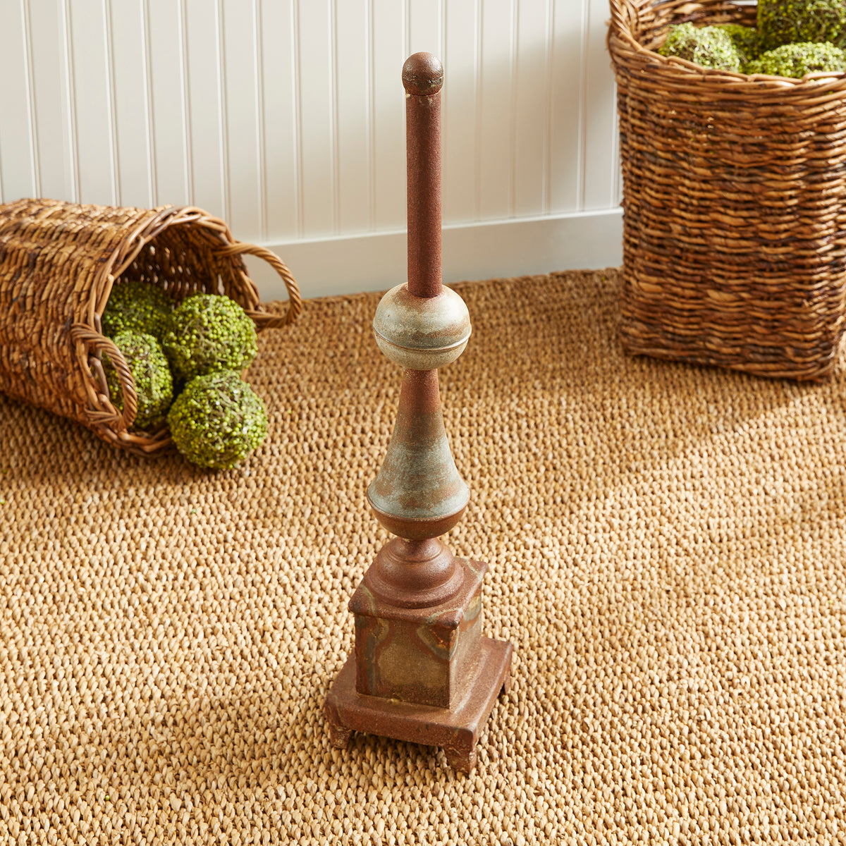 Design Shop Weathered Metal Ornate Finial