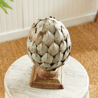 Design Shop Weathered Metal Artichoke Finial Small