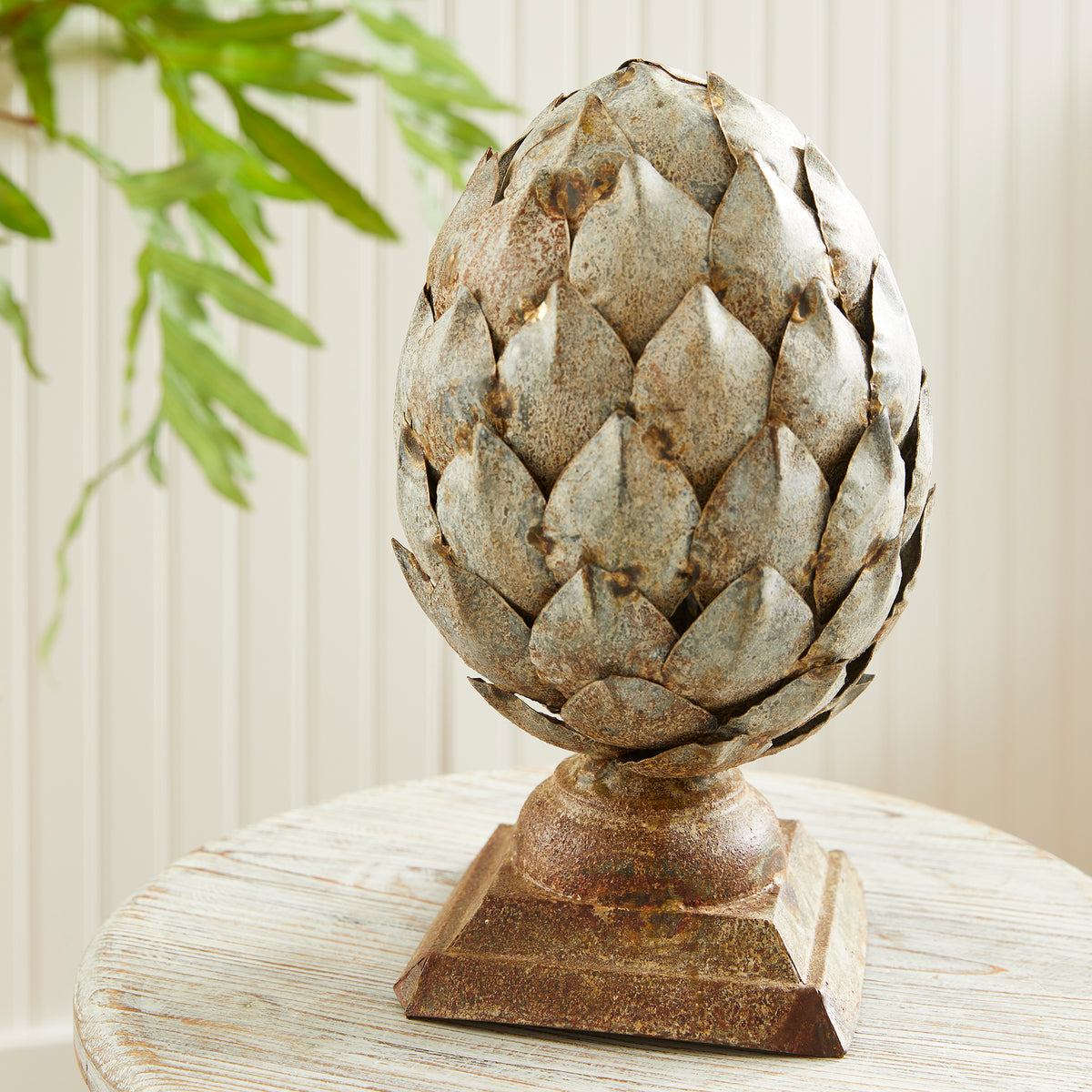 Design Shop Weathered Metal Artichoke Finial Small