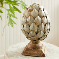 Design Shop Weathered Metal Artichoke Finial Small