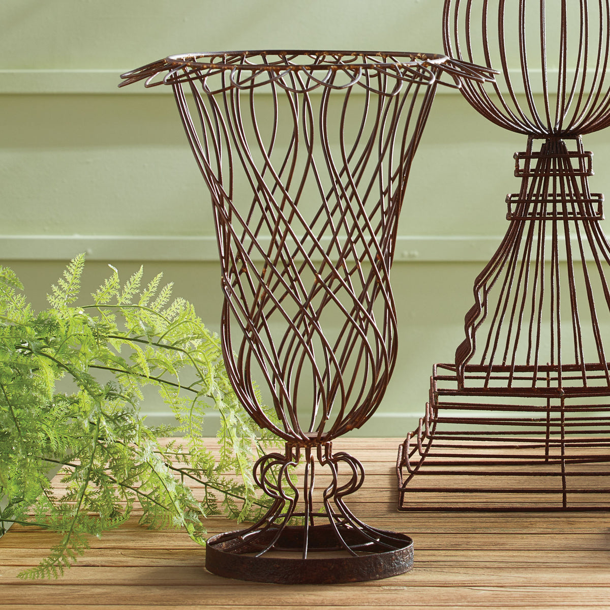 Design Shop Weathered Metal Wire Vase