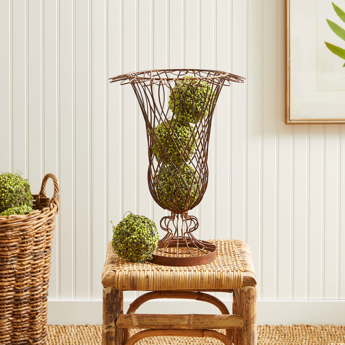 Design Shop Weathered Metal Wire Vase