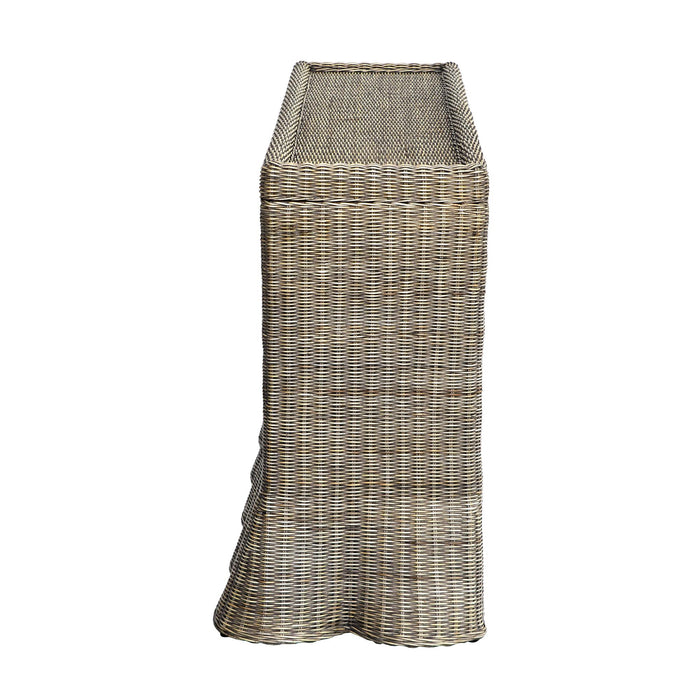 Design Shop Millie Woven Rattan Console Table, Antique Natural, 55"W
