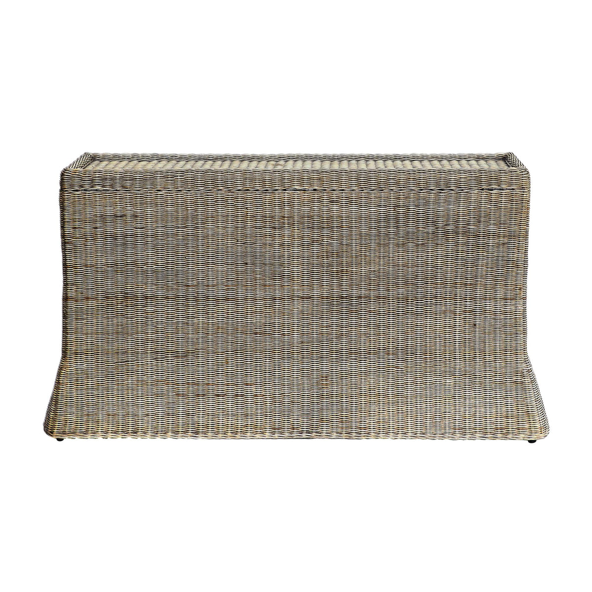 Design Shop Millie Woven Rattan Console Table, Antique Natural, 55"W