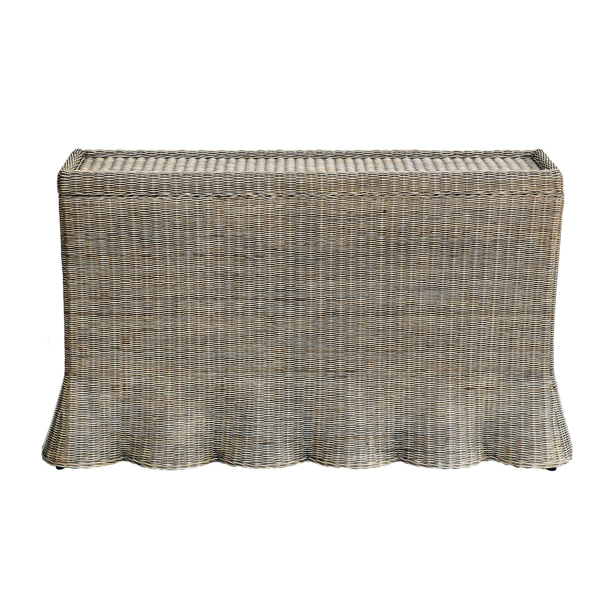 Design Shop Millie Woven Rattan Console Table, Antique Natural, 55"W