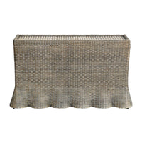 Design Shop Millie Woven Rattan Console Table, Antique Natural, 55"W