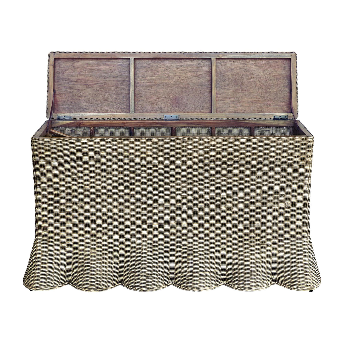 Design Shop Millie Woven Rattan Console Table, Antique Natural, 55"W