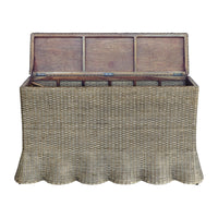 Design Shop Millie Woven Rattan Console Table, Antique Natural, 55"W