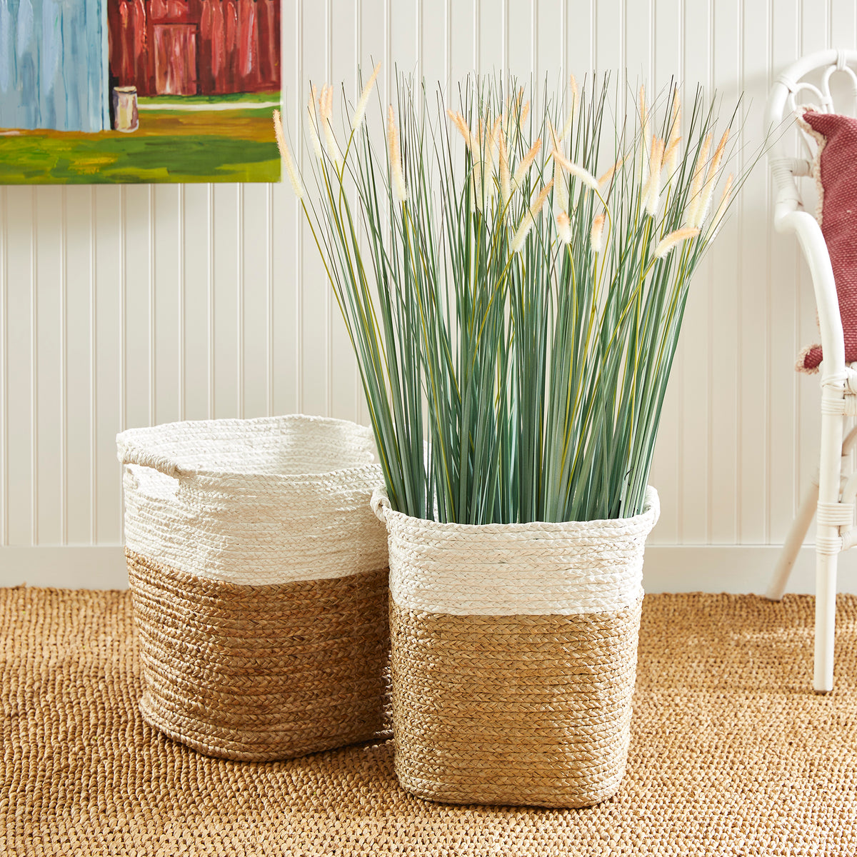 Design Shop Madura Rectangular Baskets, Set Of 2