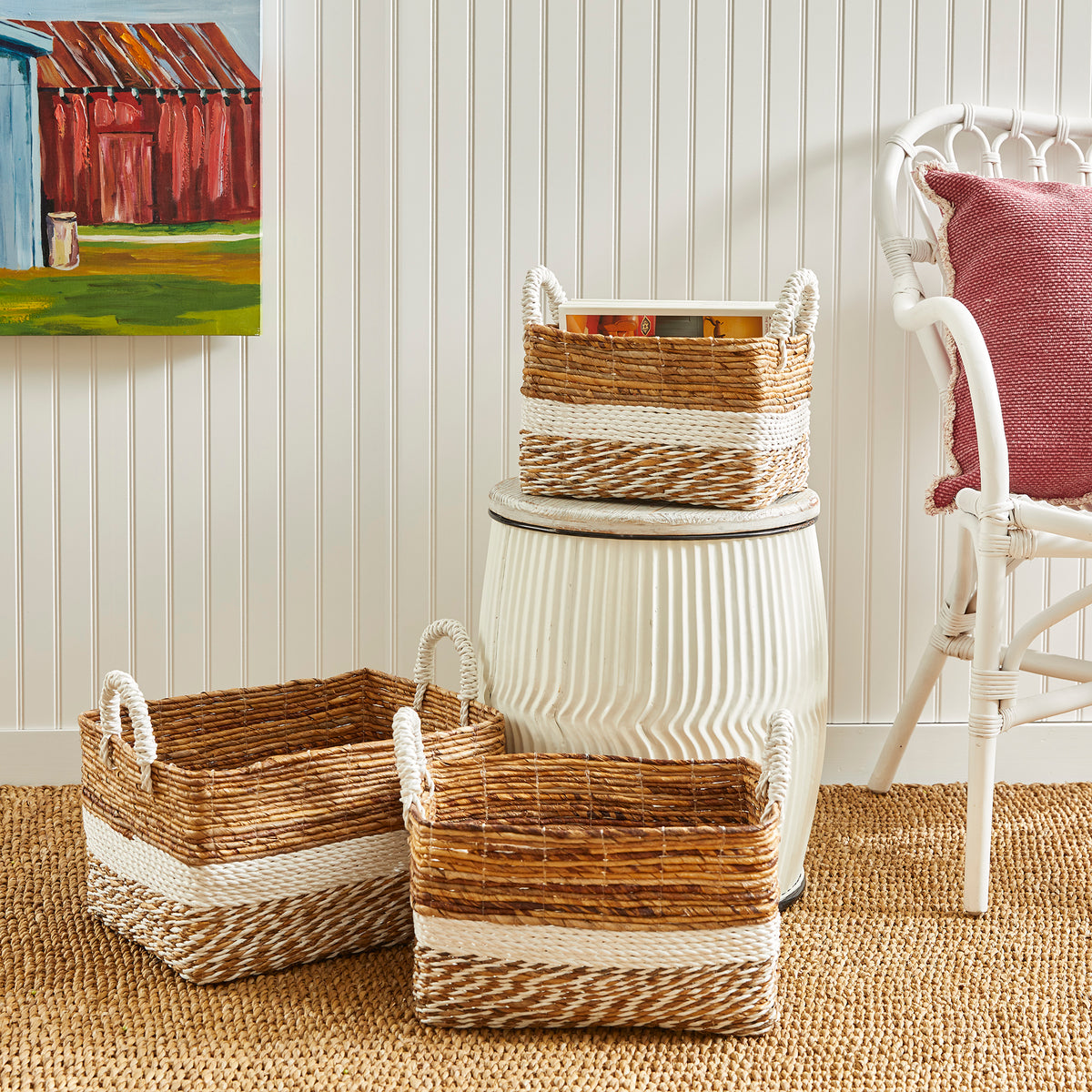 Design Shop Key Largo Rectangular Baskets, Set Of 3