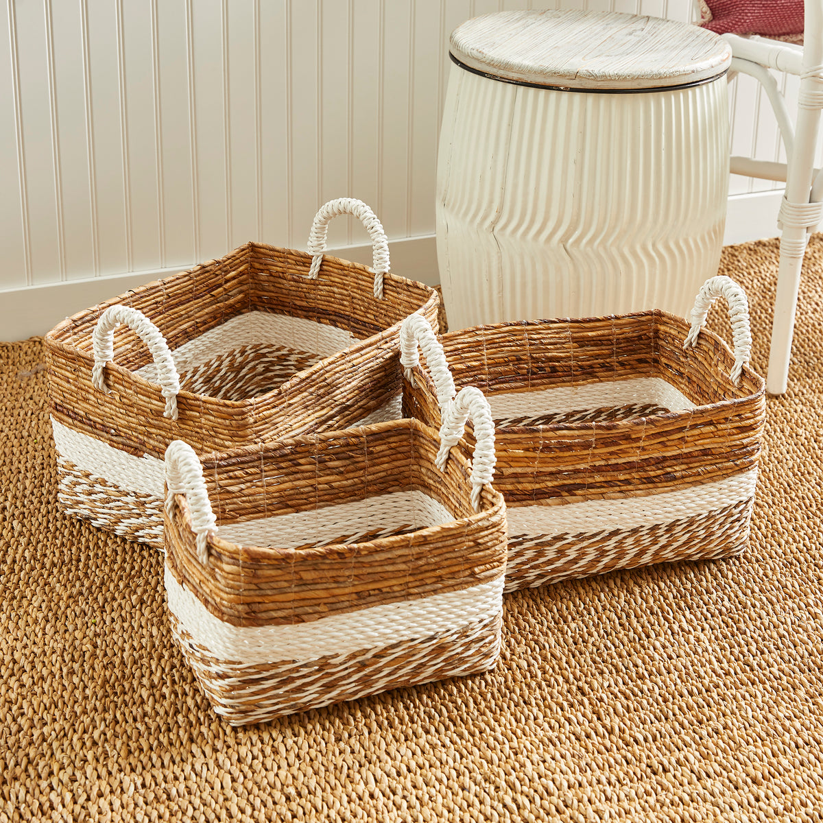Design Shop Key Largo Rectangular Baskets, Set Of 3