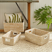 Design Shop Rivergrass Rectangular Storage Baskets, Set Of 3