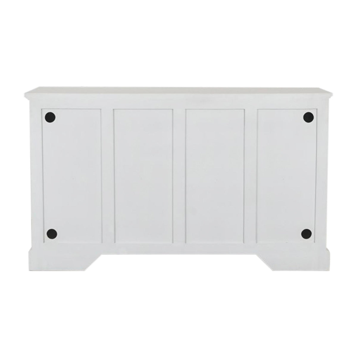 Design Shop Lillian 4-Door Rattan Sideboard, White and Natural, 62"W
