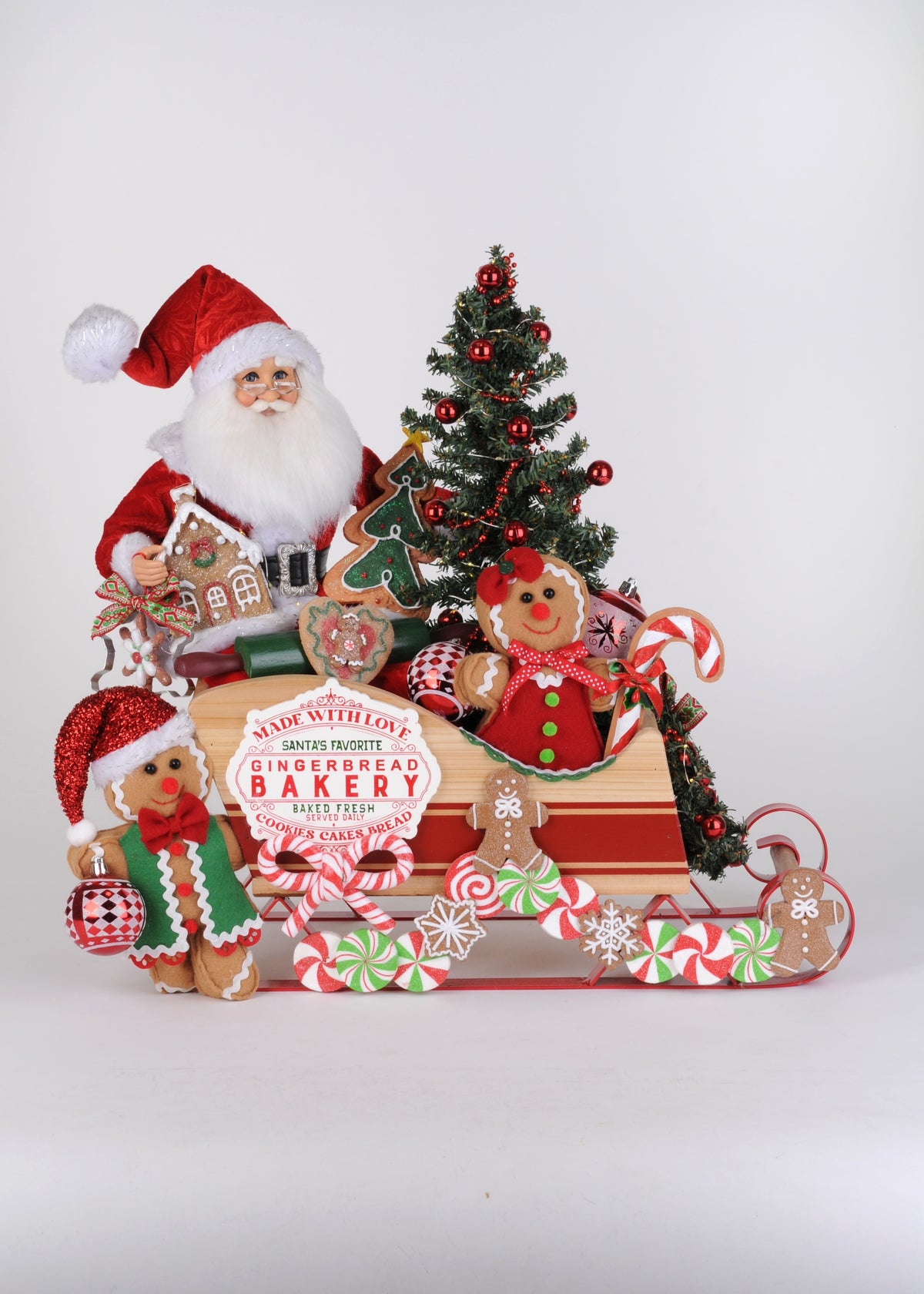 Karen Didion Lighted Gingerbread Bakery Sleigh