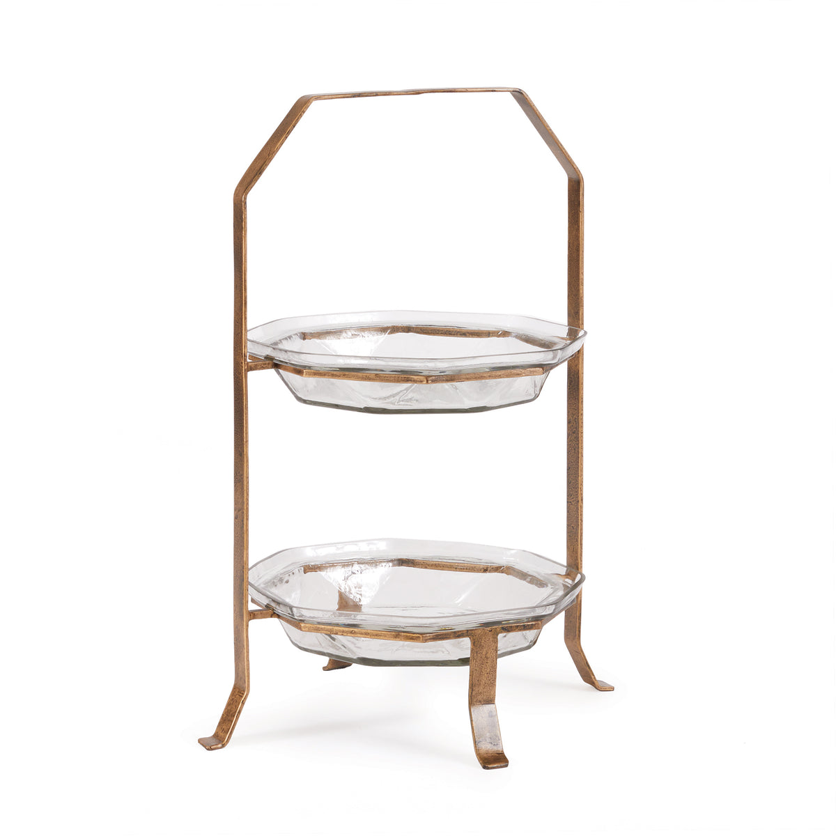 Design Shop Ilana 2-Tier Glass Serving Tray