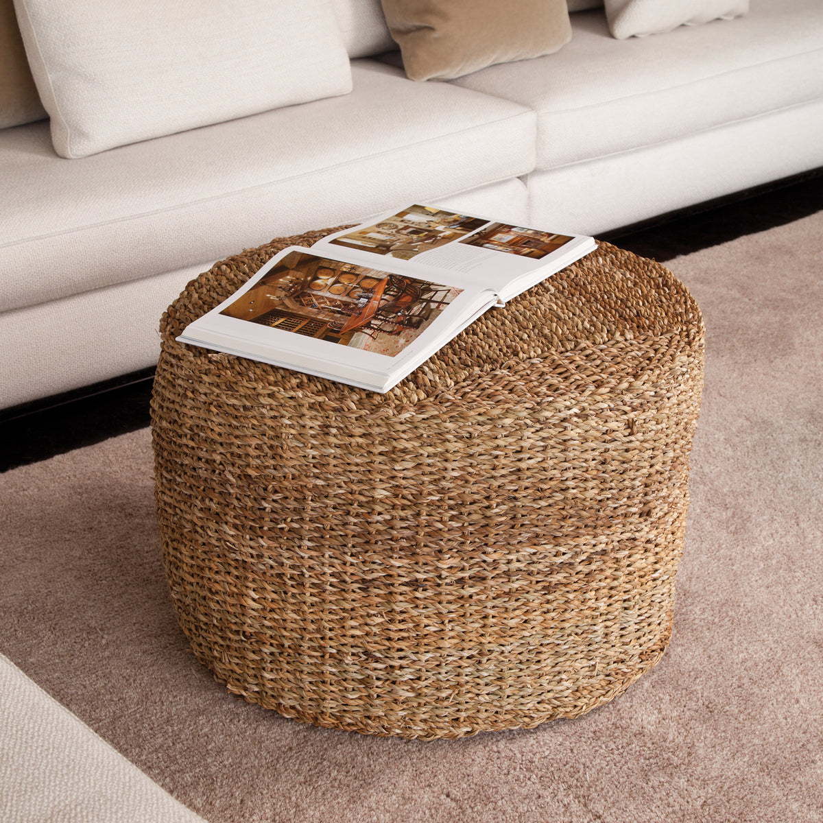 Design Shop Seagrass Ottoman