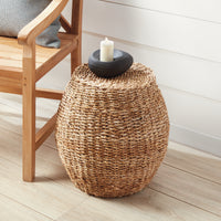 Design Shop Seagrass Hourglass Pouf