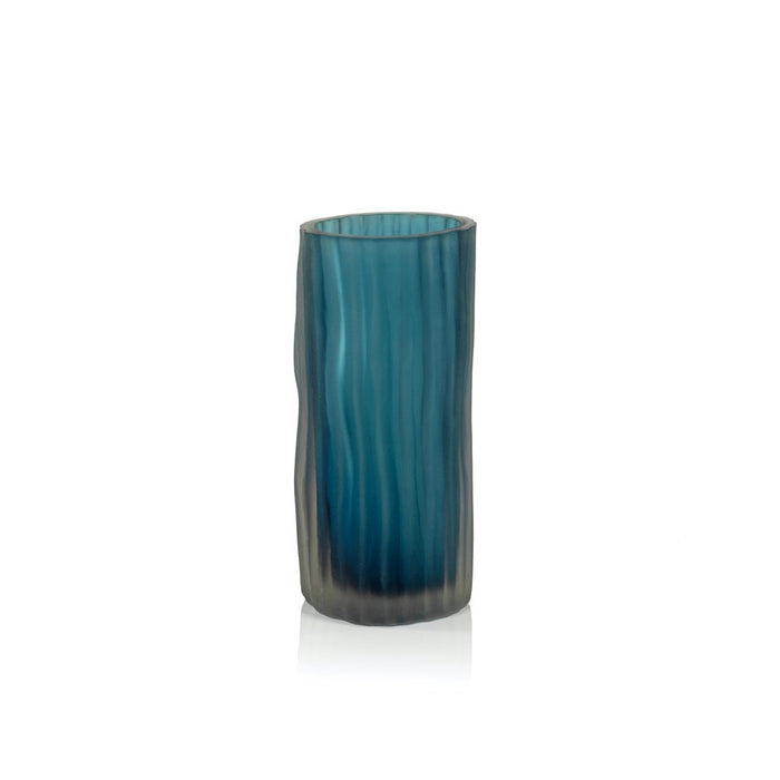 Indigo Powder Glass Vases - Blue