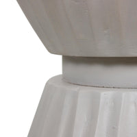 Design Shop Clara Scalloped Accent Table, 14"W, White Wood