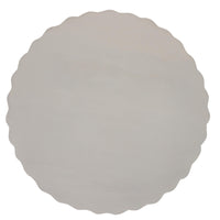 Design Shop Clara Scalloped Accent Table, 14"W, White Wood