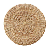 Design Shop Bonnie Rattan Scalloped Side Table, 24"W, Natural