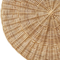 Design Shop Bonnie Rattan Scalloped Side Table, 24"W, Natural