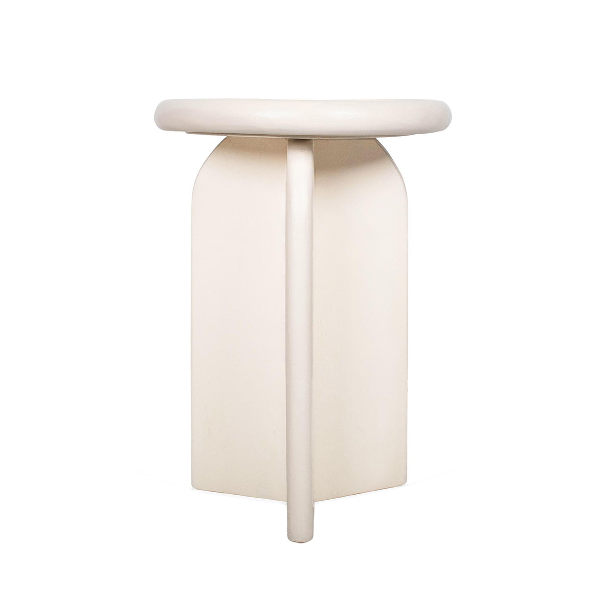 Design Shop Armos Side Table, 14"W, Solid White