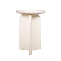 Design Shop Armos Side Table, 14"W, Solid White