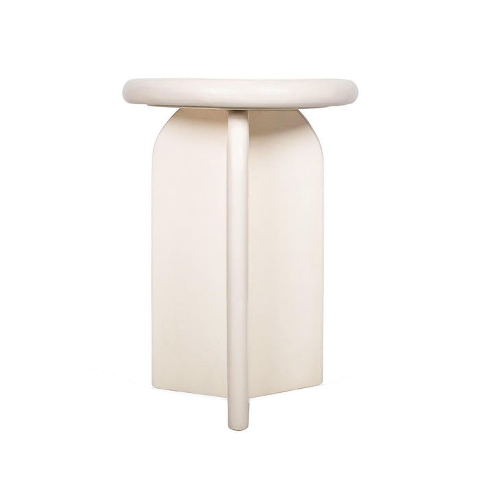 Design Shop Armos Side Table, 14"W, Solid White