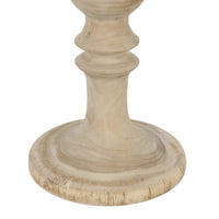 Design Shop Savoy Turned Leg Side Table With Marble Tabletop, 11.75"W, Natural