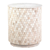 Design Shop Fulton Storage Side Table, 19.75"W, White Wash