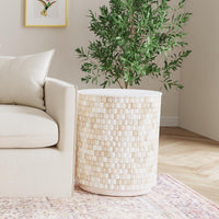 Design Shop Fulton Storage Side Table, 19.75"W, White Wash
