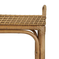 Design Shop Nessa Rattan Side Table with Handles and Shelves, Natural, 26"W