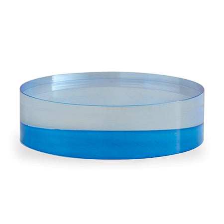 Port 68 Blue Lucite Round Stand 7"D X 2"H Set/2