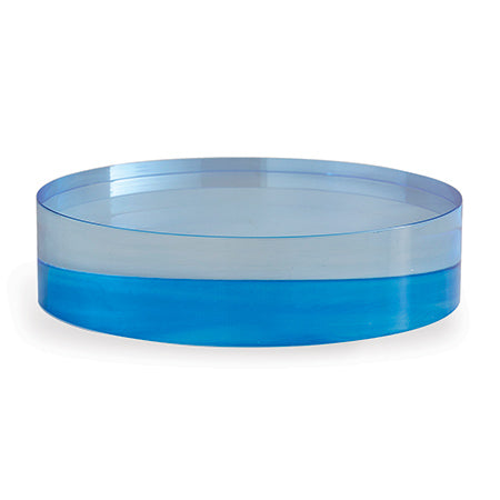 Port 68 Blue Lucite Round Stand 8"D X 2"H Set/2