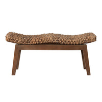 Design Shop Sanibel Double Bench, 22"W, Natural/Black