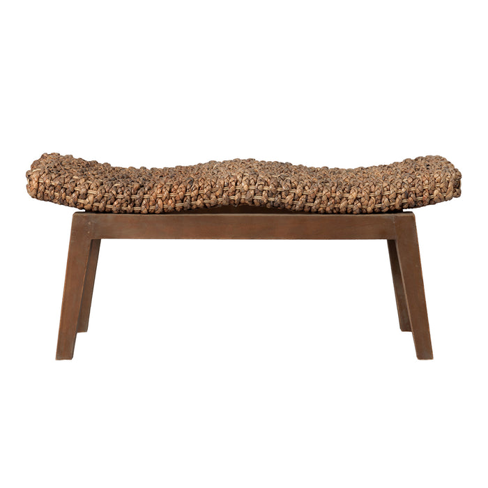 Design Shop Sanibel Double Bench, 22"W, Natural/Black