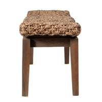 Design Shop Sanibel Double Bench, 22"W, Natural/Black