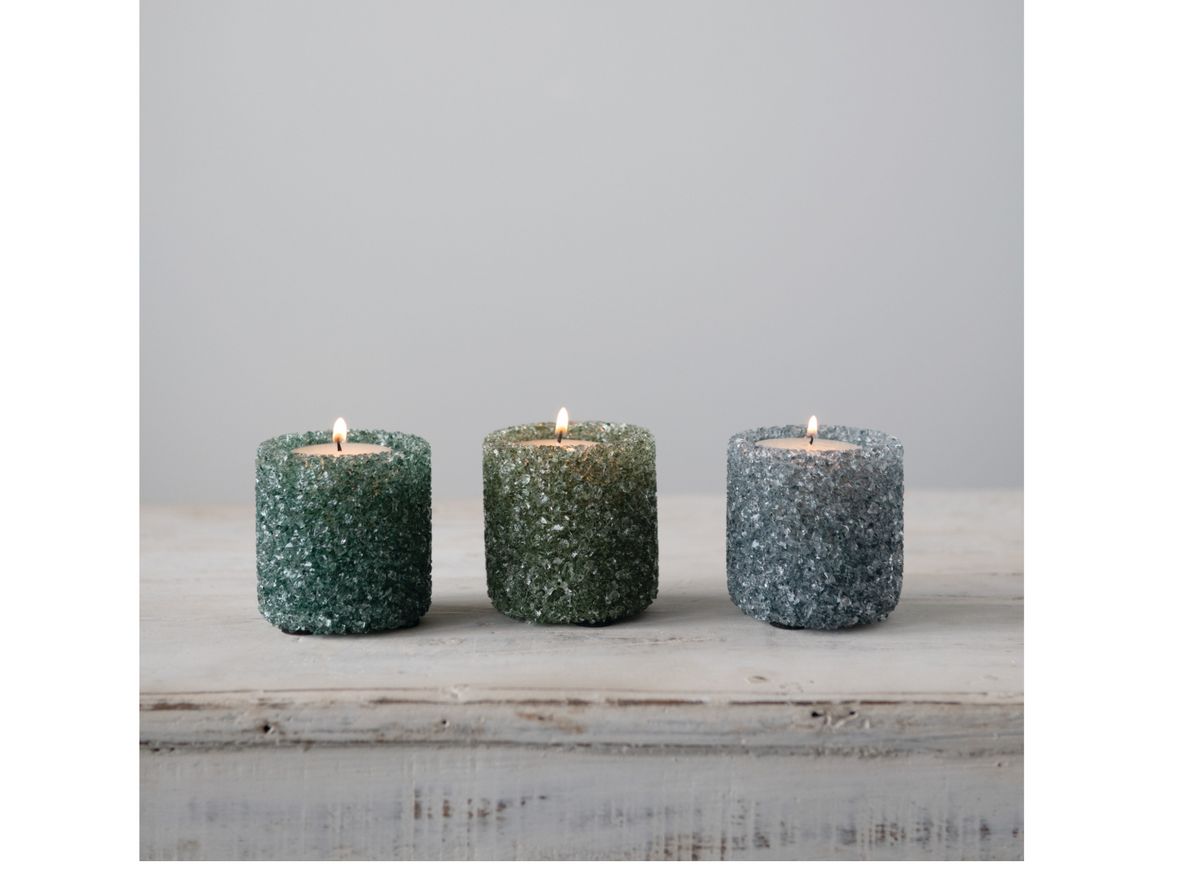 Design Shop Mica Glass Tealight Holder Set of 3