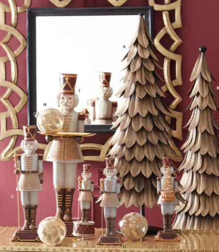 12" Nutcracker with Gold LED Tree