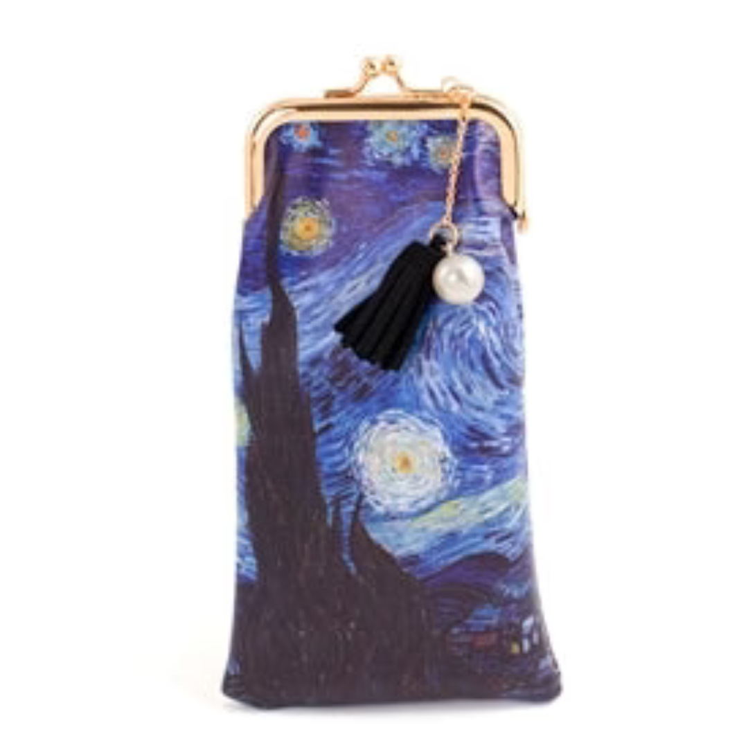 Starry Night Accessories Gift Bundle by Design Shop. Scarf, key chain, accessories case & coin purse.