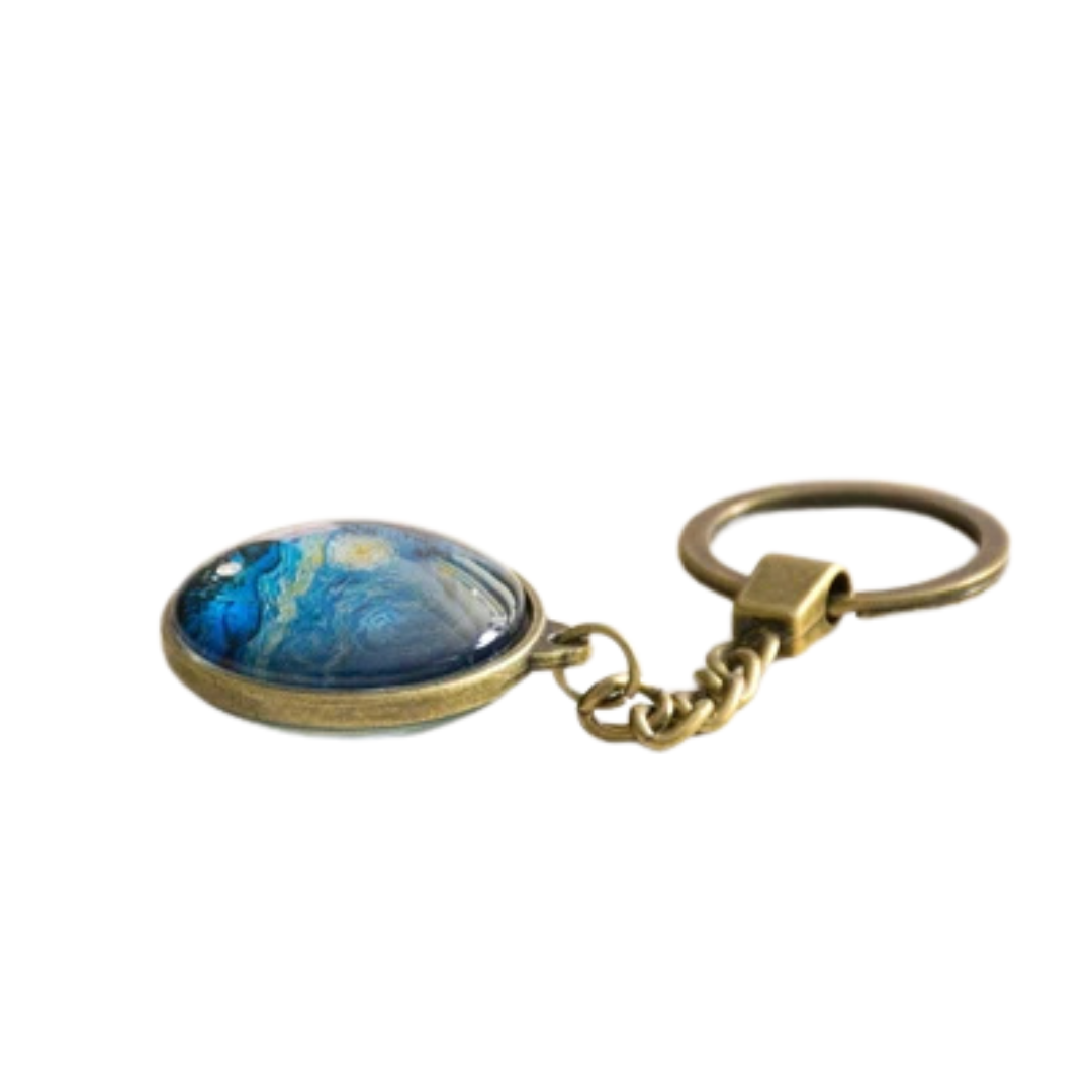 Starry Night Accessories Gift Bundle by Design Shop. Scarf, key chain, accessories case & coin purse.