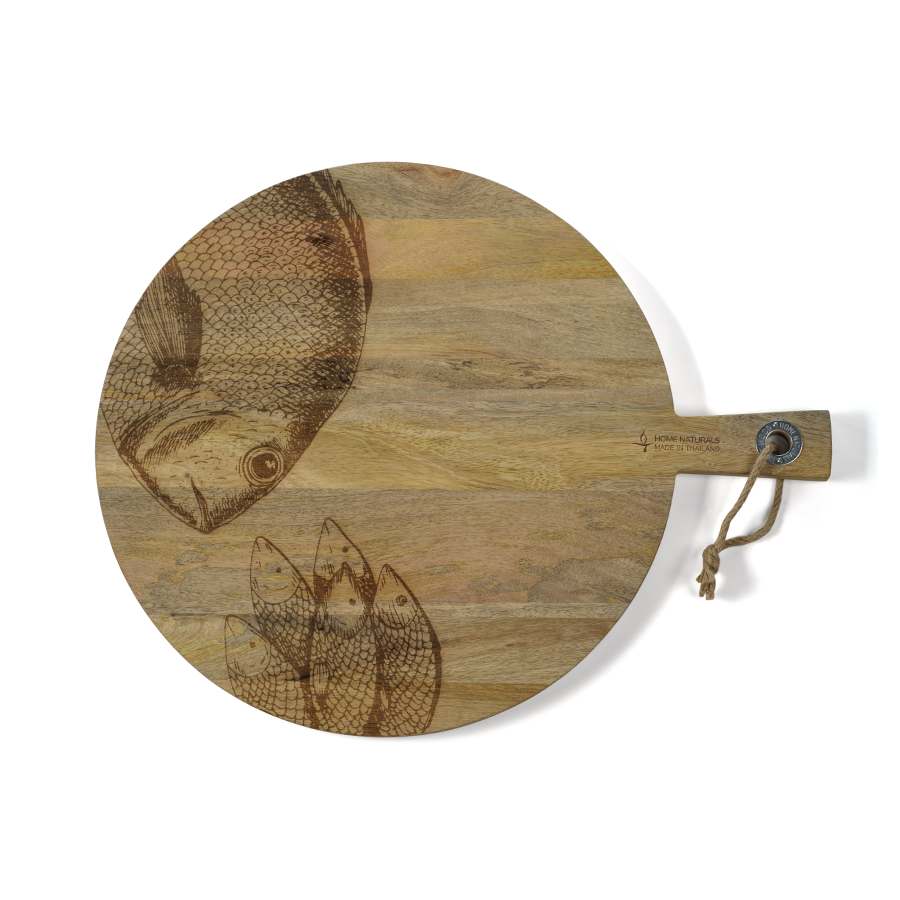 Round Natural Wood Cutting Board