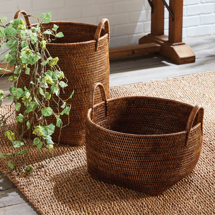 Design Shop Burma Rattan Orchard Baskets, Set Of 2