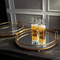Design Shop Hudson Mirrored Trays, Set Of 2